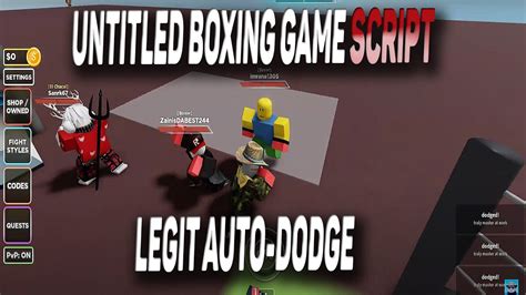 Roblox untitled boxing game auto dodge script .